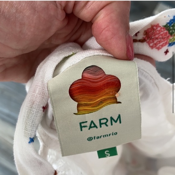 Stunning Farm Rio Embroidered Linen Maxi Dress - Picture 5 of 5